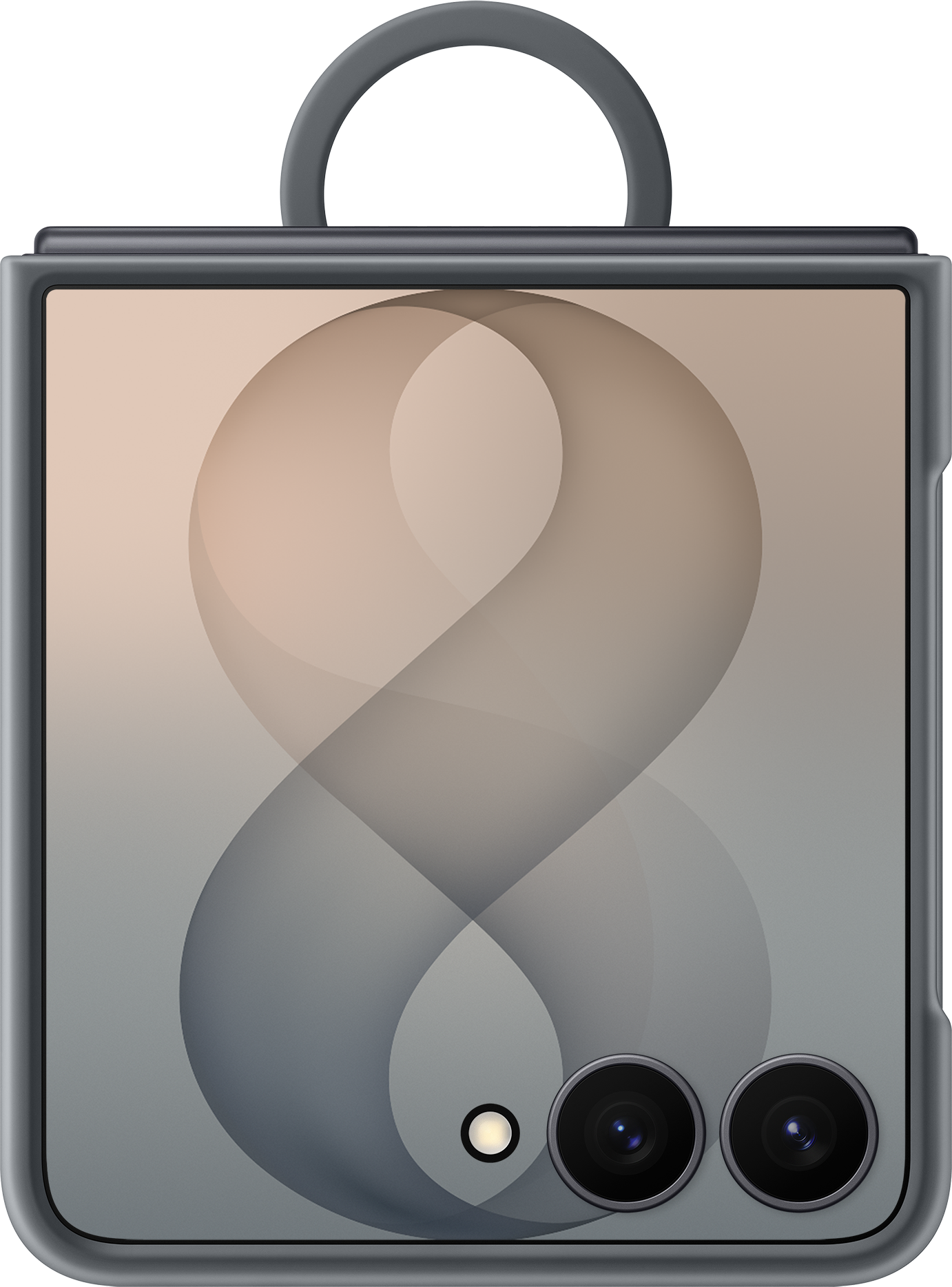 Coque pour Samsung Galaxy Z Flip8 F776, Silicone Ring Magnet, Noire EF-EF776CBEGWW