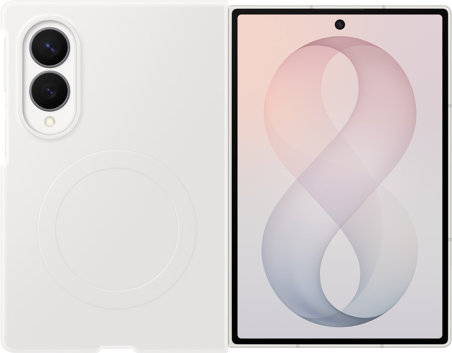 Coque pour Samsung Galaxy Z Fold8 F971, Silicone Magnet Case, Blanc EF-EF971CWEGWW