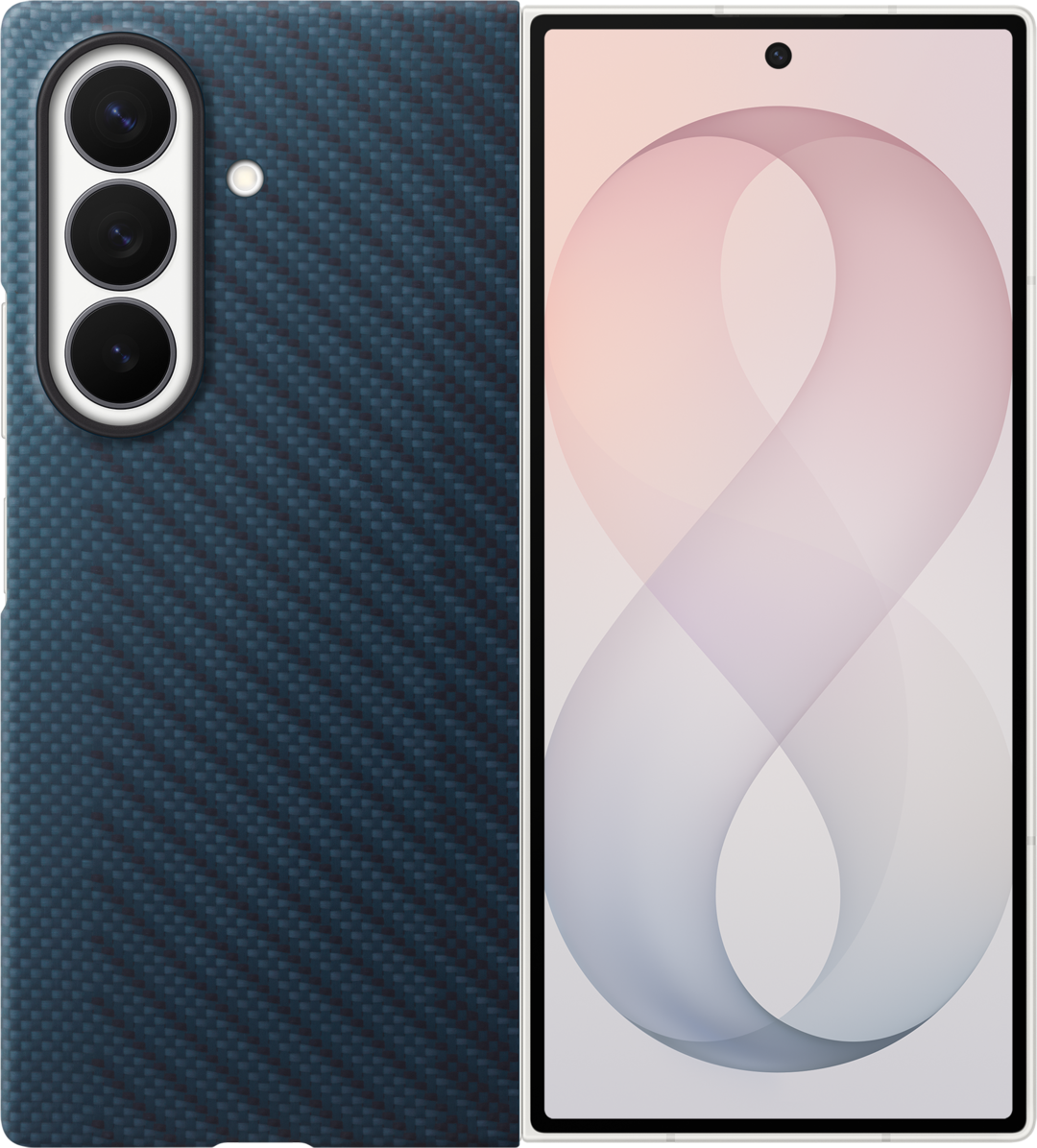 Coque pour Samsung Galaxy Z Fold8 Ultra F976, Carbon Magnet Case, Bleu marine EF-KF976SNEGWW