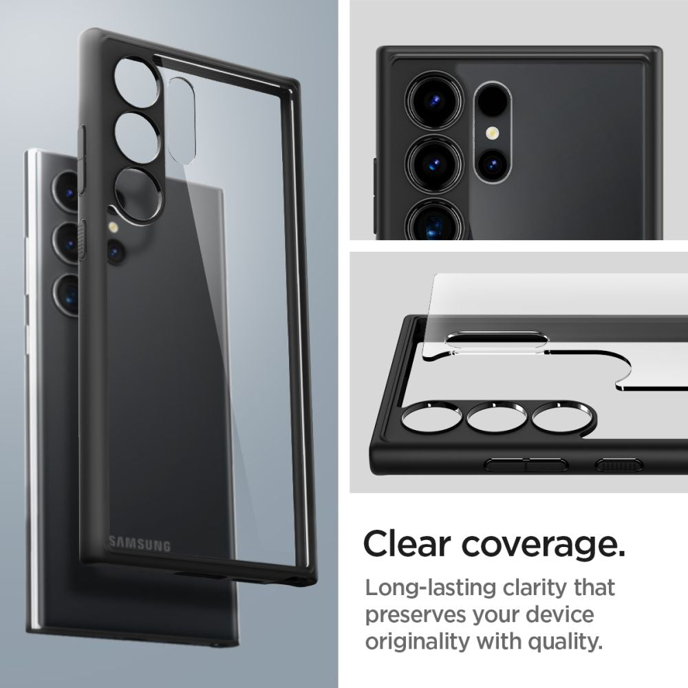 Hoes voor Samsung Galaxy S24 Ultra S928, Spigen, Ultra Hybrid, Matzwart ACS07295