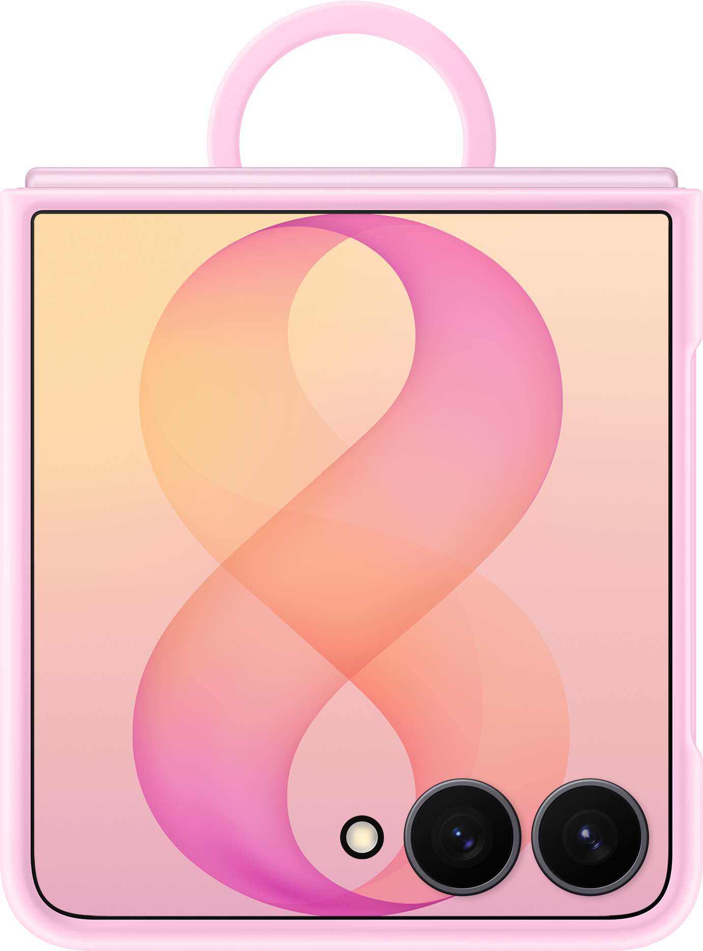 Coque pour Samsung Galaxy Z Flip8 F776, Silicone Ring Magnet, Rose EF-EF776CVEGWW