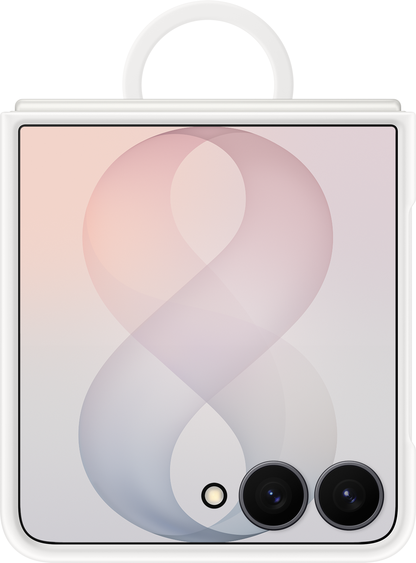 Coque pour Samsung Galaxy Z Flip8 F776, Silicone Ring Magnet, Blanc EF-EF776CWEGWW