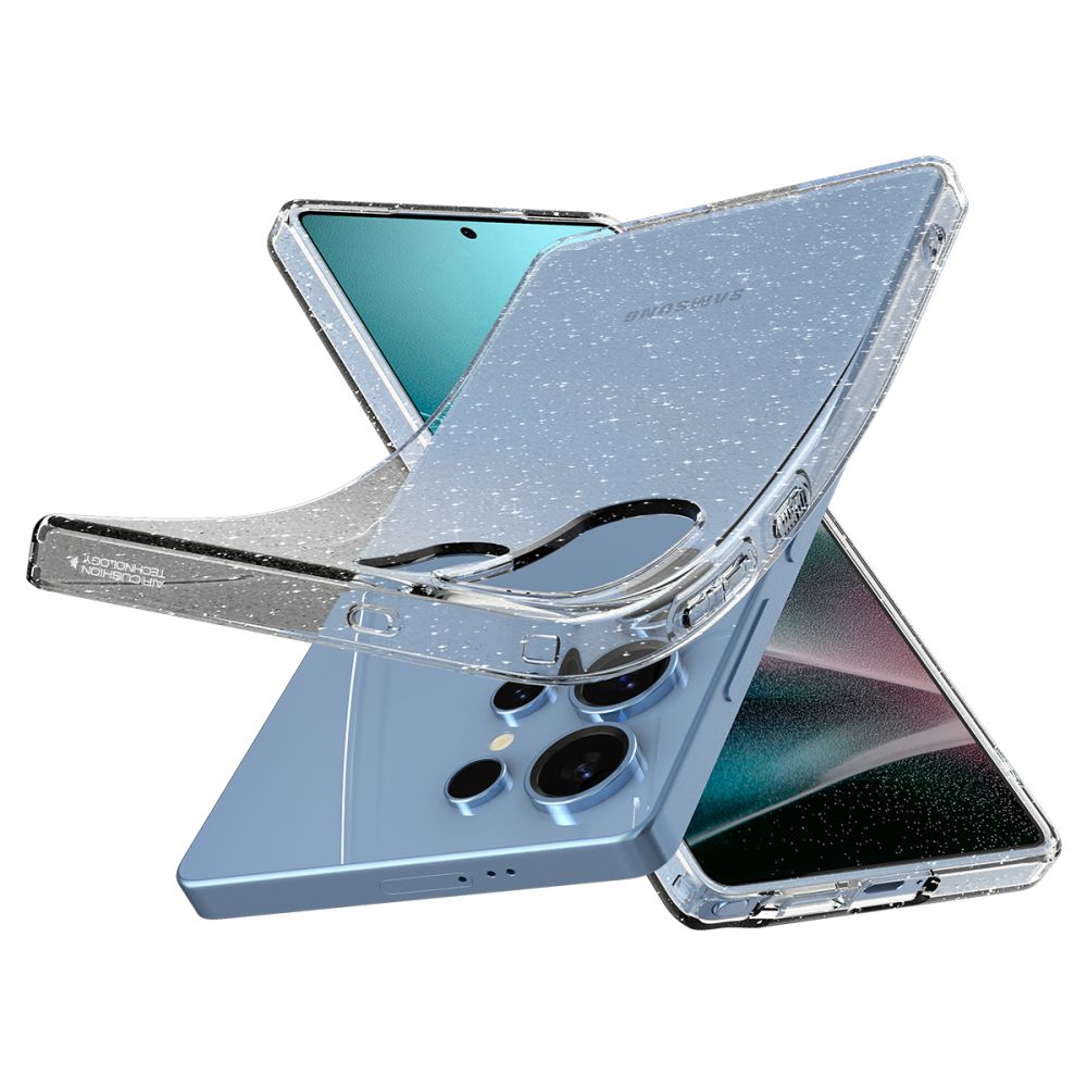 Étui pour Samsung Galaxy S25 Ultra S938, Spigen, Liquid Crystal Glitter, Transparent ACS08950