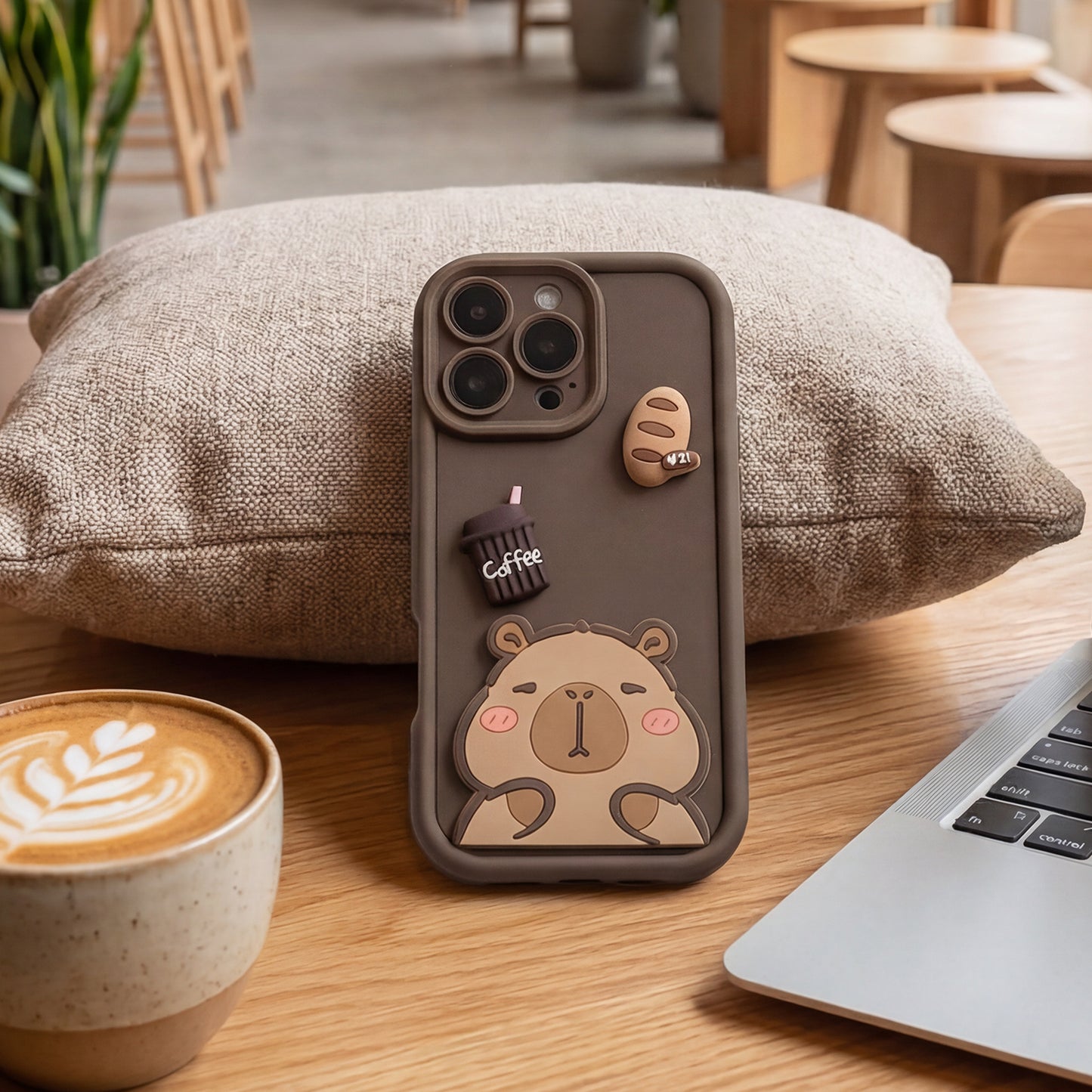 Coque pour Samsung Galaxy S26 S942, OEM, Ultra Trendy 3D Capybara, Marron