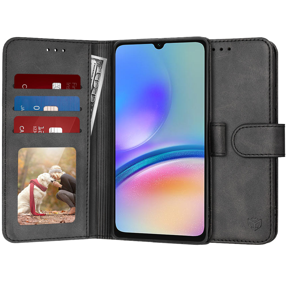 Coque pour Samsung Galaxy A05s A057, Techsuit, Diary Book, Noire