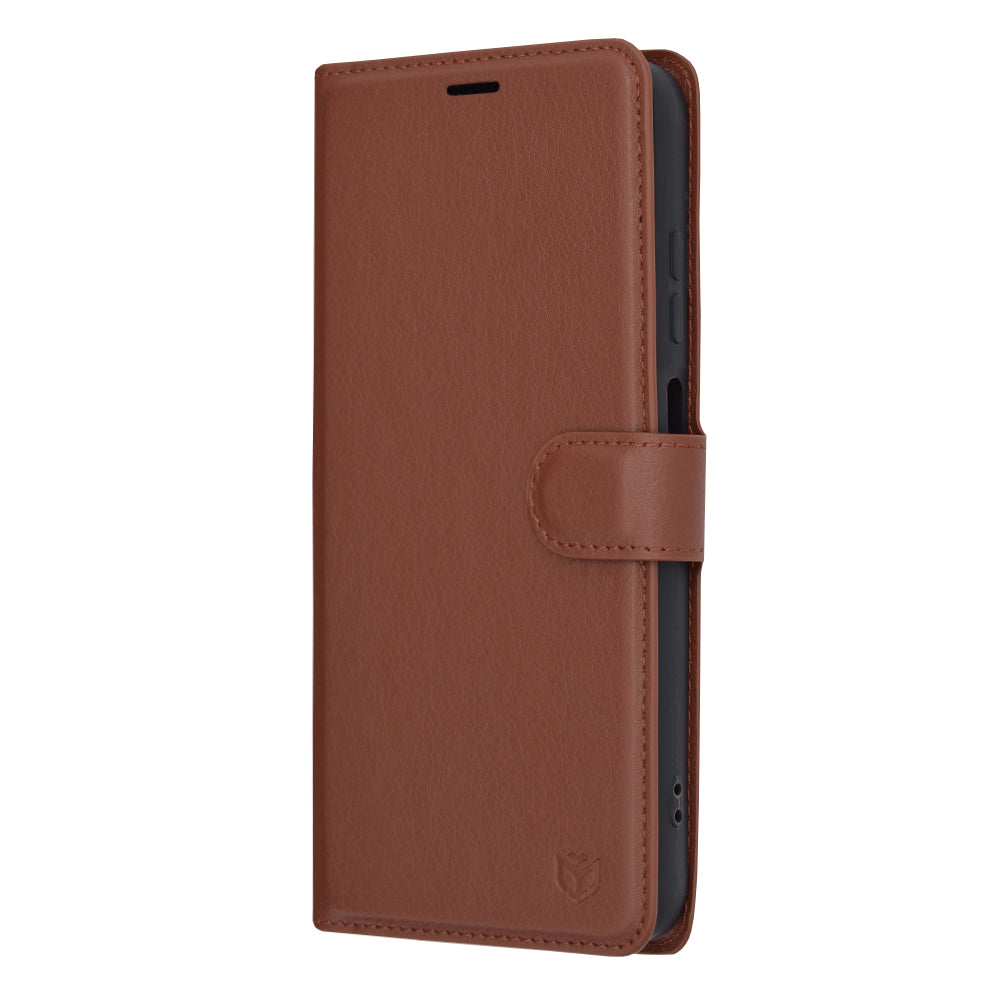 Coque pour Samsung Galaxy A05s A057, Techsuit, Leather Folio, Marron