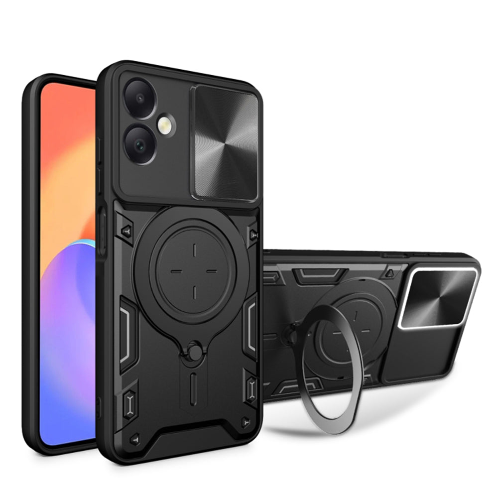 Coque pour Samsung Galaxy A06 A065, Techsuit, CamGuard Pro, Noire