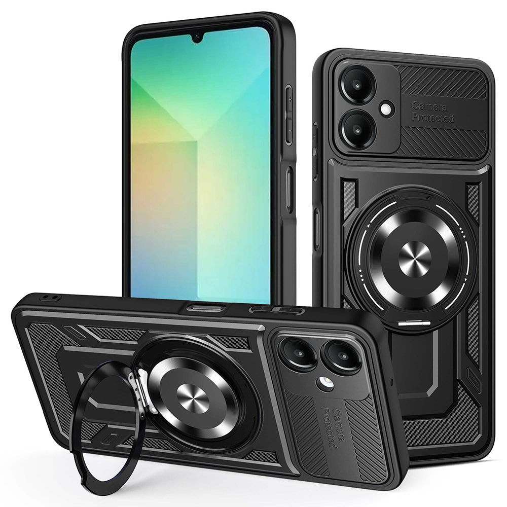 Coque pour Samsung Galaxy A06 A065, Techsuit, RuggedCam, Noire