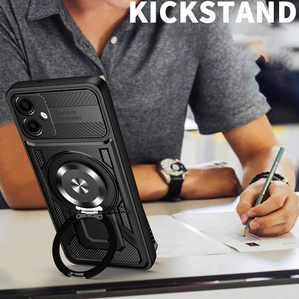 Coque pour Samsung Galaxy A06 A065, Techsuit, RuggedCam, Noire