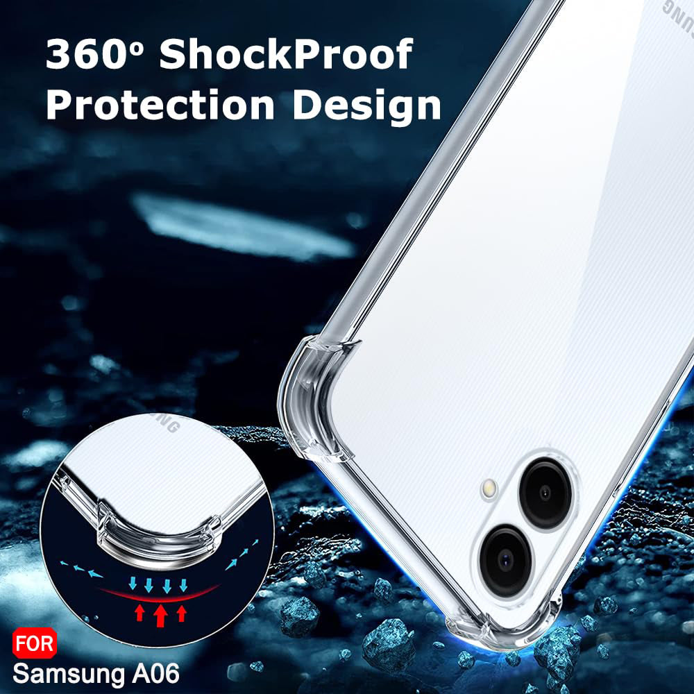 Coque pour Samsung Galaxy A06 A065, Techsuit, Anti-choc Claire, Transparente