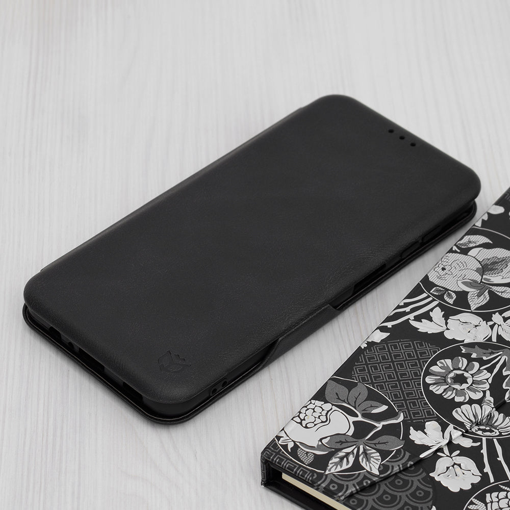 Coque pour Samsung Galaxy A12 Nacho A127 / A12 A125, Techsuit, Safe Wallet Plus, Noire