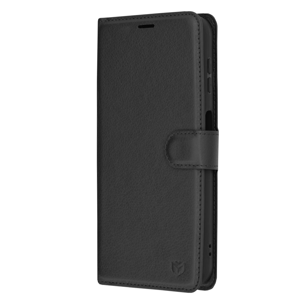 Coque pour Samsung Galaxy A14 A145 / A14 5G A146, Techsuit, Folio en cuir, Noire