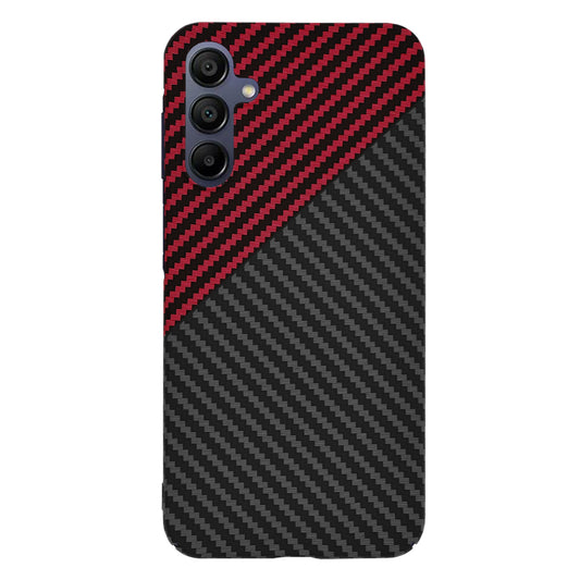 Hoes voor Samsung Galaxy A15 5G A156 / A15 A155, Techsuit, Carbonite FiberShell, Zwart Rood