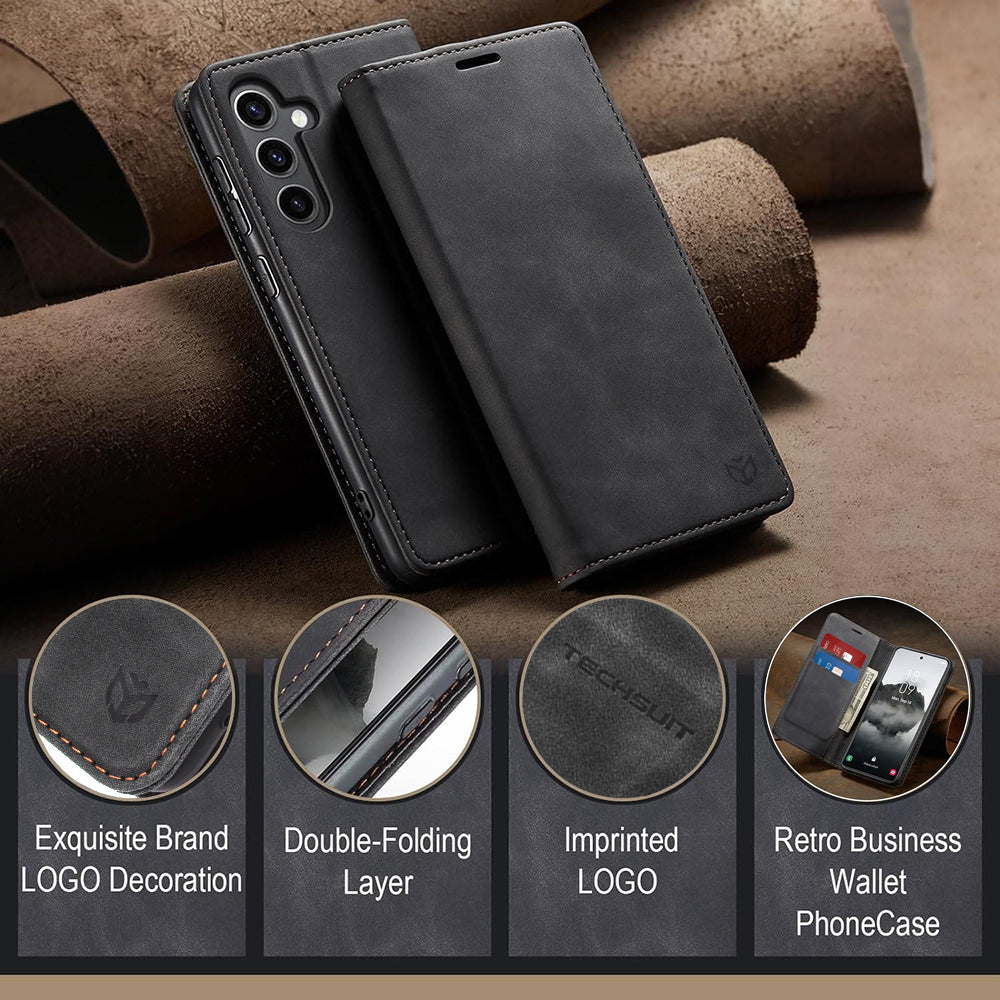 Coque pour Samsung Galaxy A15 5G A156 / A15 A155, Techsuit, Confy, Noire