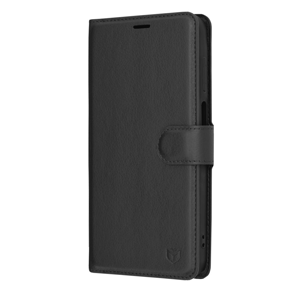 Coque pour Samsung Galaxy A15 5G A156 / A15 A155, Techsuit, Folio en cuir, Noire