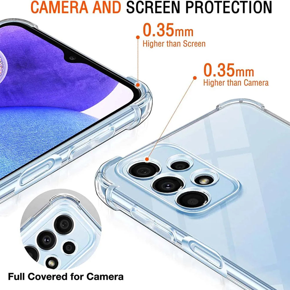 Coque pour Samsung Galaxy A23 5G A236 / A23 A235, Techsuit, Antichoc Claire, Transparente