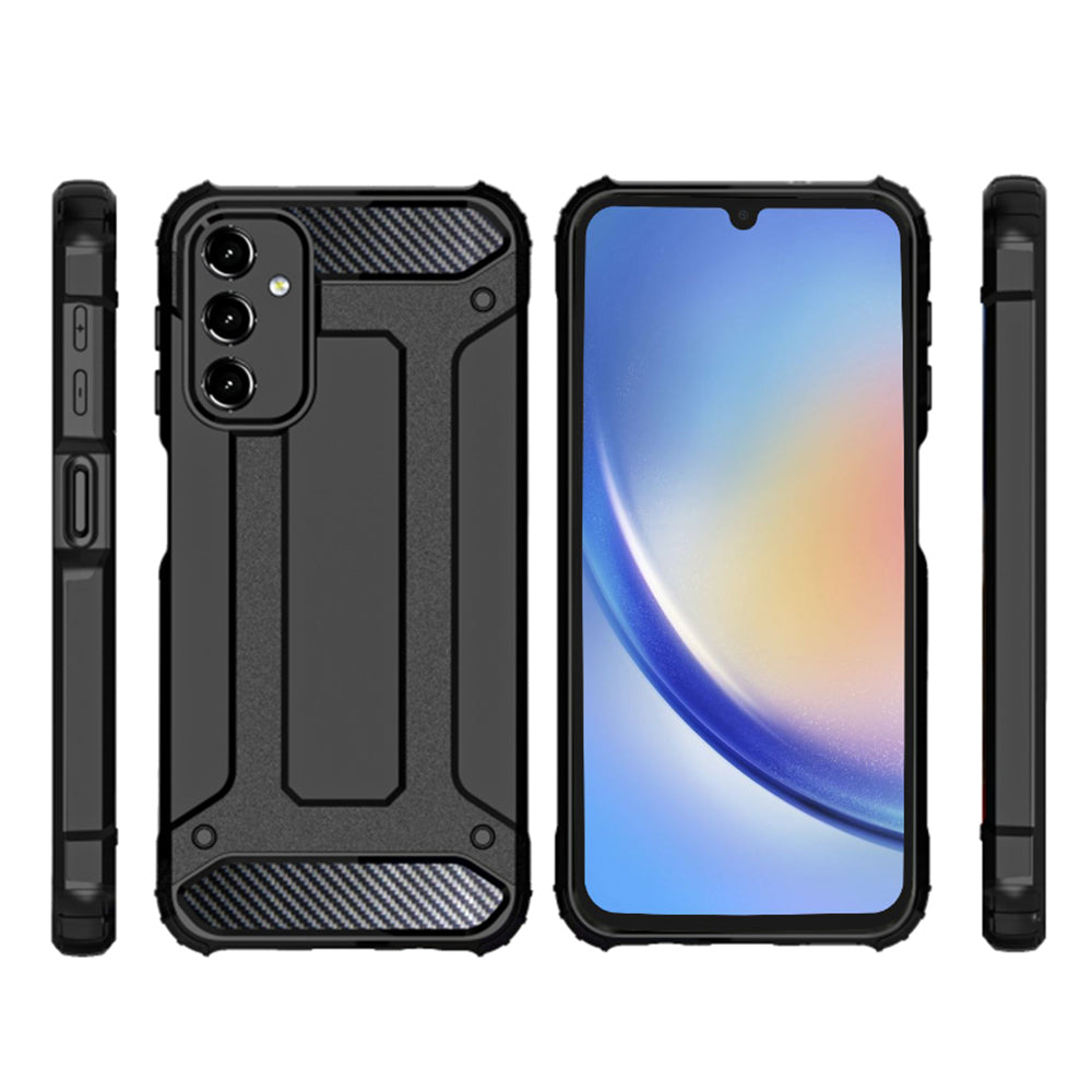 Coque pour Samsung Galaxy A34 A346, Techsuit, Hybrid Armor, Noire