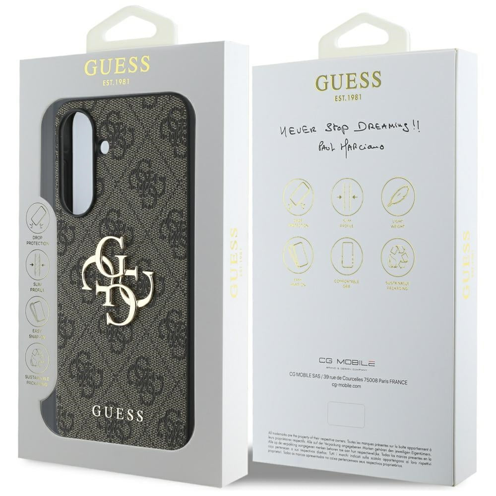 Hoes voor Samsung Galaxy A36 A366, Guess, 4G Big Logo, Bruin