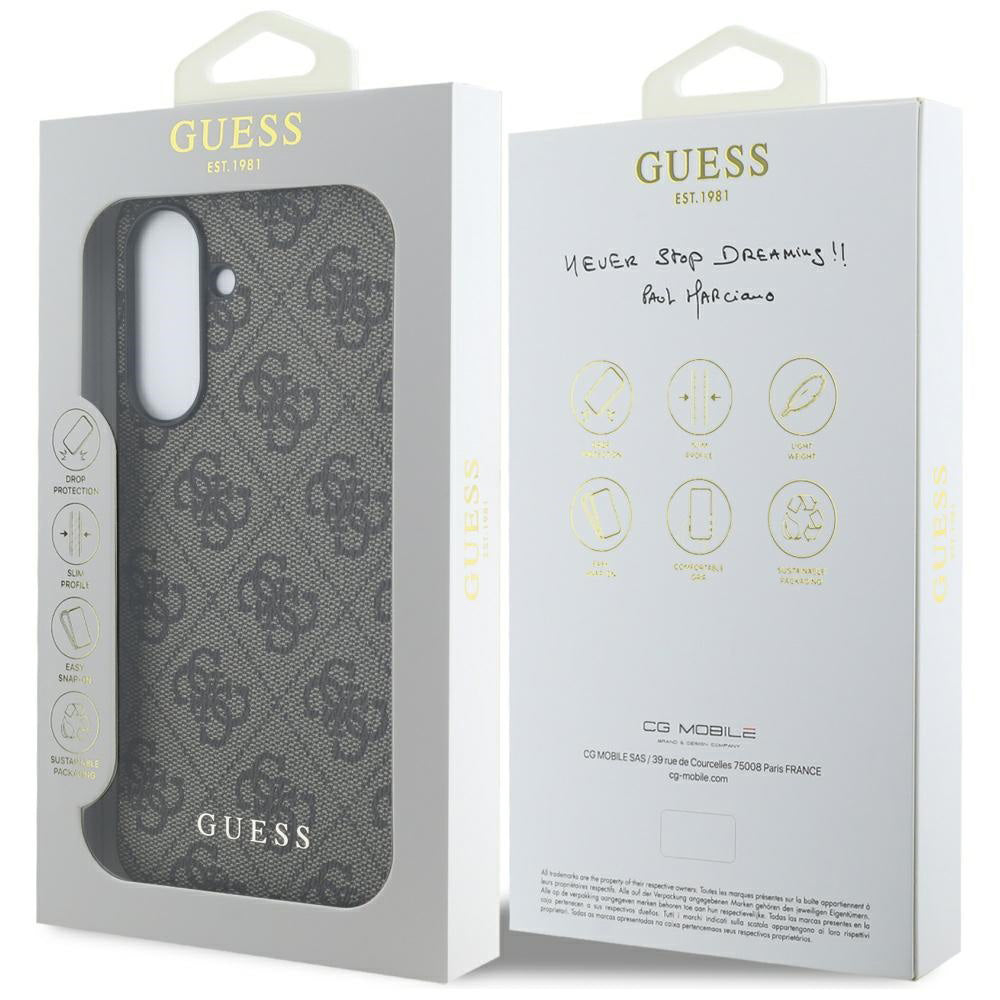 Étui pour Samsung Galaxy A36 A366, Guess, 4G Classic, Noir