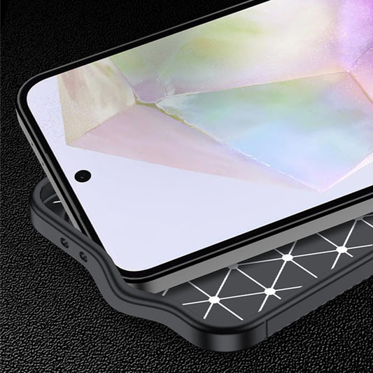 Hoes voor Samsung Galaxy A36 A366, Techsuit, CarbonFiber, Zwart
