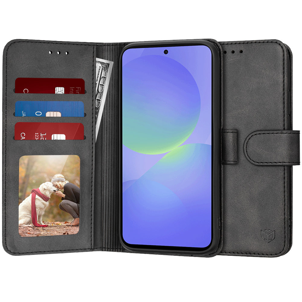 Coque pour Samsung Galaxy A36 A366, Techsuit, Diary Book, Noire