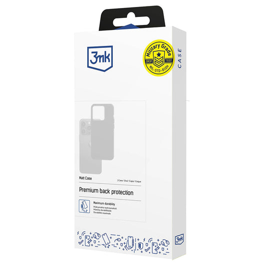 Hoes voor Samsung Galaxy A37 5G, 3MK, Mat Zwart