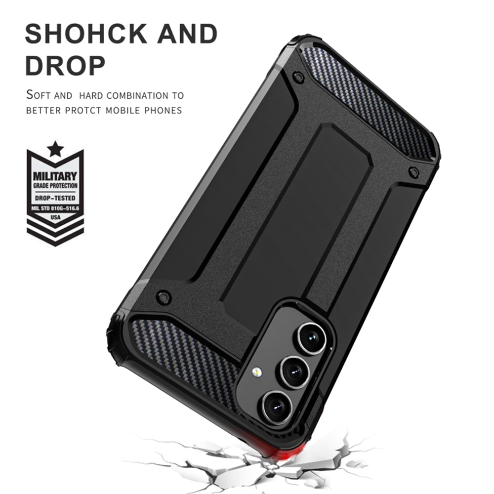 Coque pour Samsung Galaxy A54 A546, Techsuit, Hybrid Armor, Noire