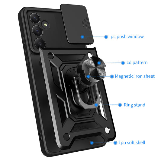 Hoes voor Samsung Galaxy A55 5G A556, Techsuit, CamShield, Blauw
