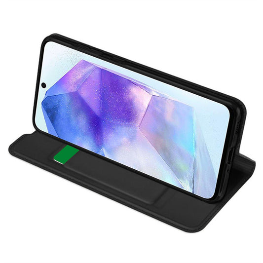 Hoes voor Samsung Galaxy A55 5G A556, Techsuit, Magskin Book, Zwart
