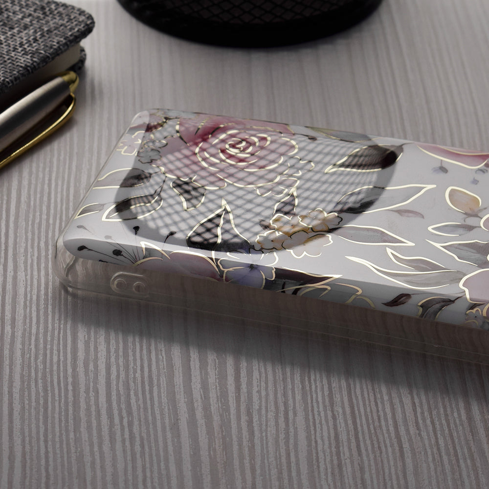 Hoes voor Samsung Galaxy A55 5G A556, Techsuit, Marble, Wit