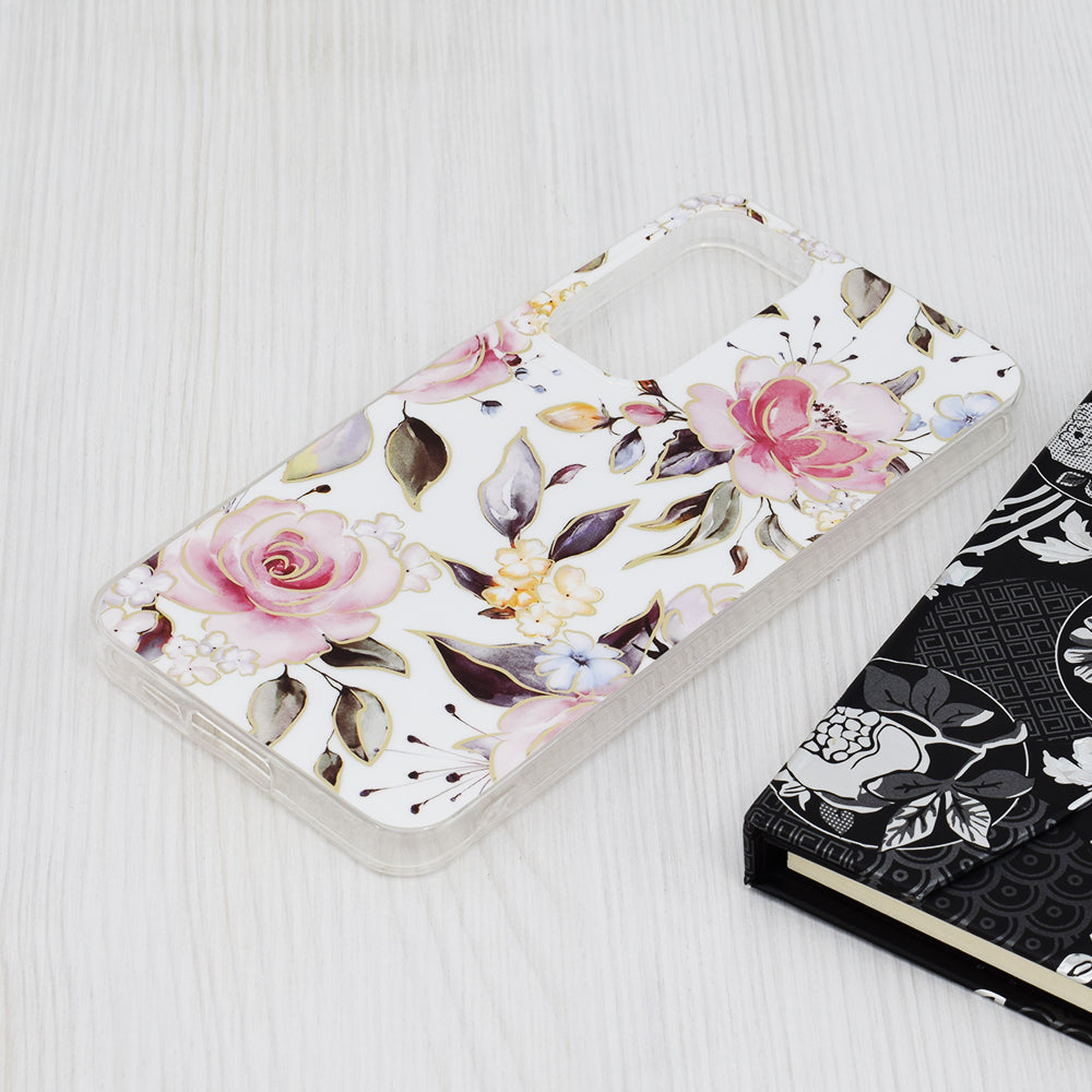 Hoes voor Samsung Galaxy A55 5G A556, Techsuit, Marble, Wit