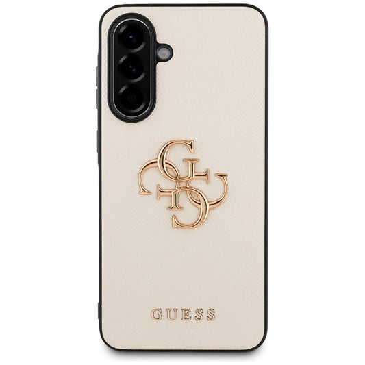Étui pour Samsung Galaxy A56 A566, Guess, 4G Grained Big and Classic Logo, Beige
