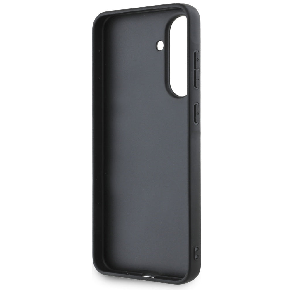 Étui pour Samsung Galaxy A56 A566, Karl Lagerfeld, Saffiano Karl & Choupette Metal, Noir