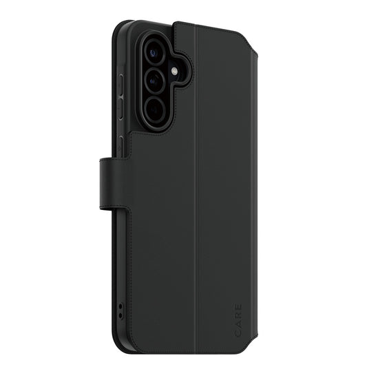Étui pour Samsung Galaxy A56 A566, PanzerGlass, avec fonction support et portefeuille, Noir