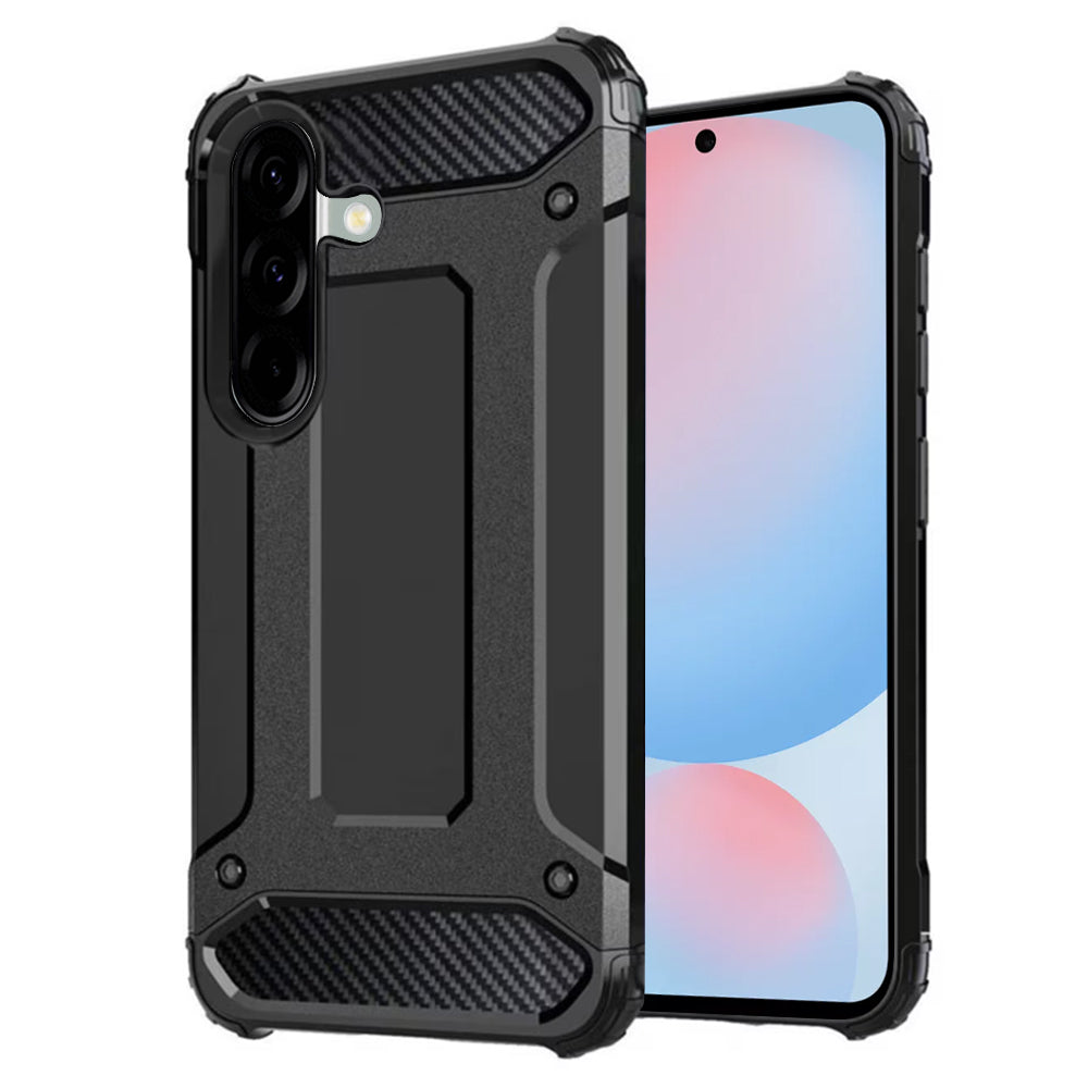 Coque pour Samsung Galaxy A56 A566, Techsuit, Hybrid Armor, Noire