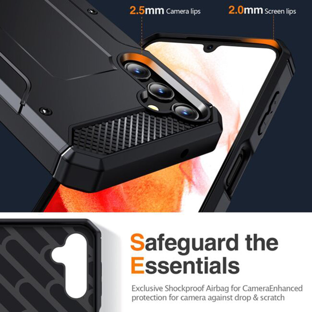 Coque pour Samsung Galaxy A56 A566, Techsuit, Hybrid Armor, Noire
