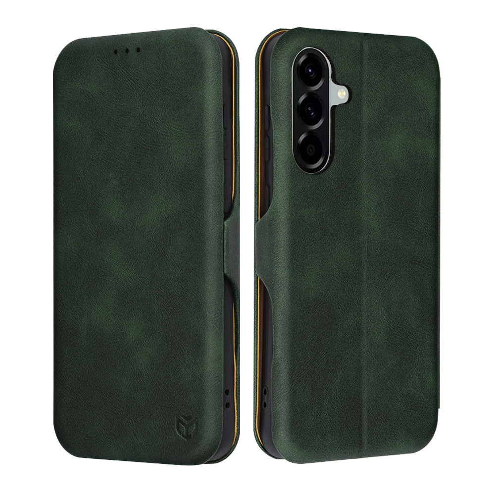 Coque pour Samsung Galaxy A56 A566, Techsuit, Safe Wallet Plus, Vert