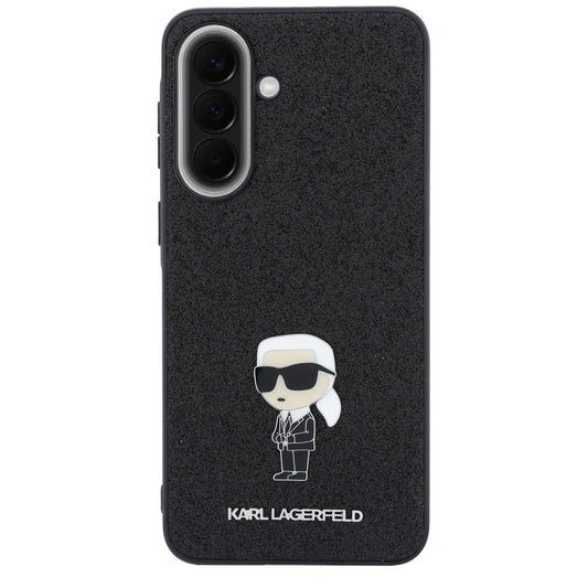 Coque pour Samsung Galaxy A57 5G, Karl Lagerfeld, Glitter Fixed Ikonik Karl, Noire