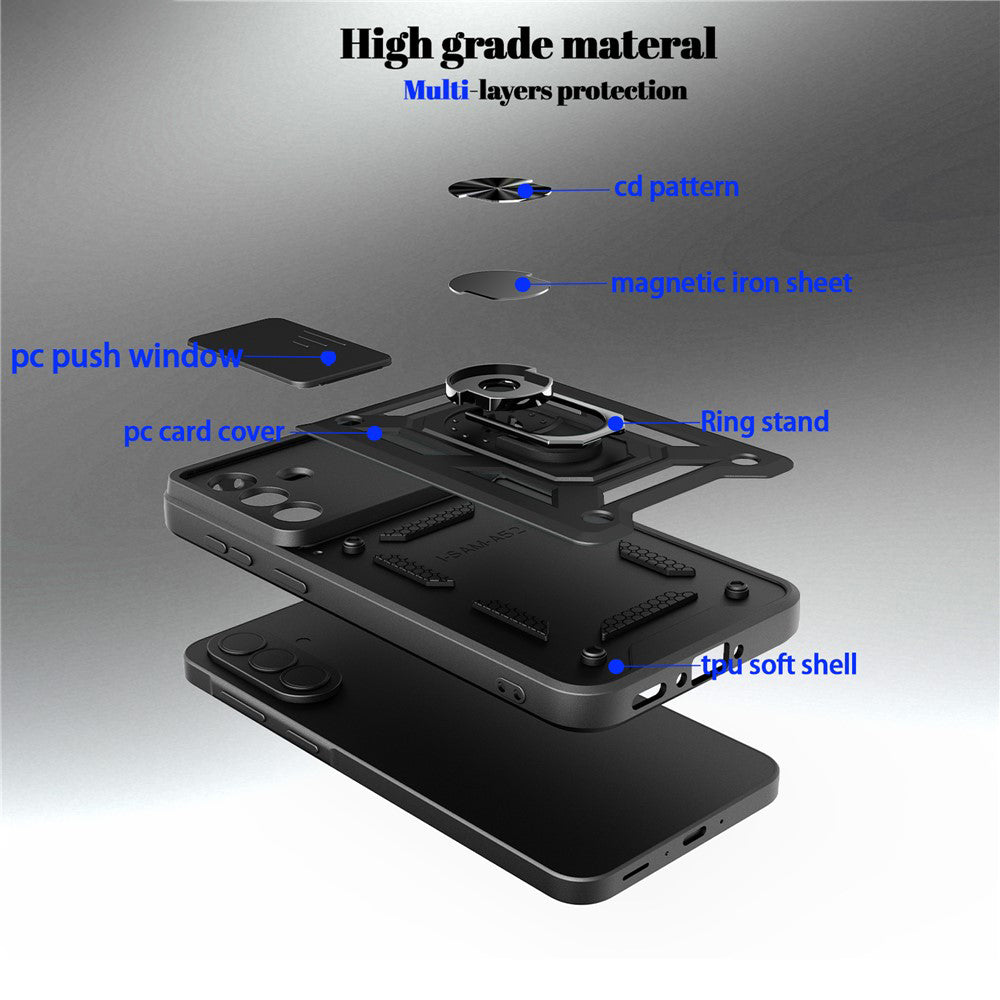 Hoes voor Samsung Galaxy A57 5G, Techsuit, CamShield, Zwart