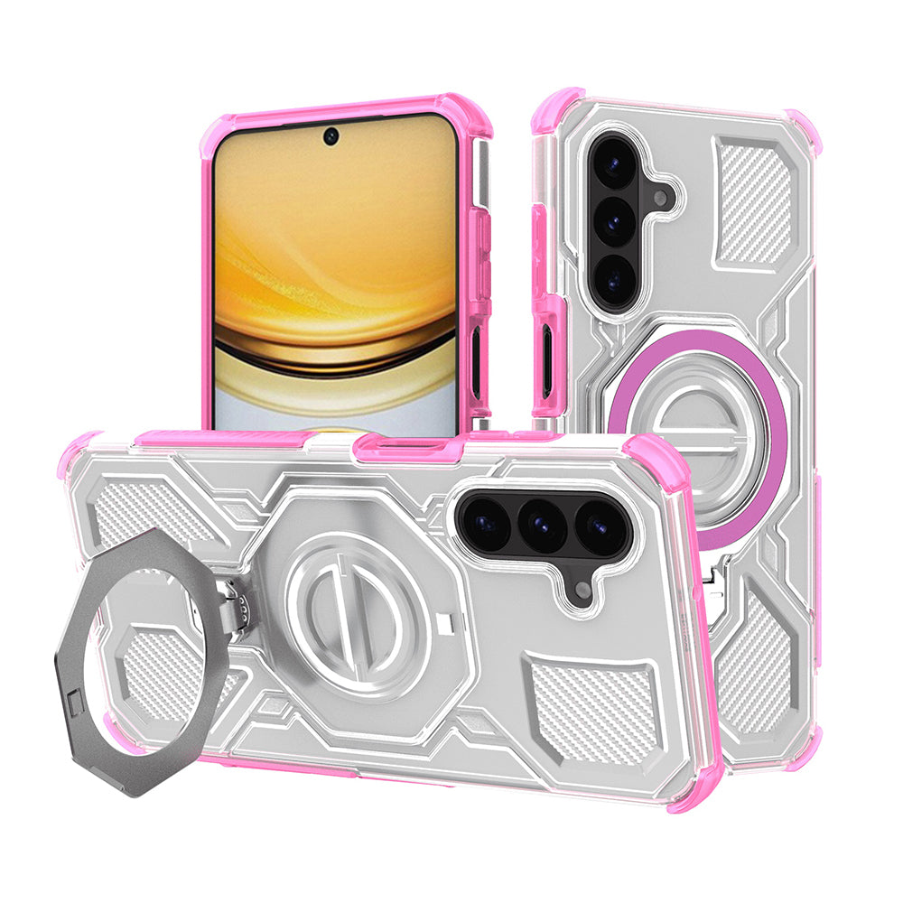 Étui pour Samsung Galaxy A57 5G, Techsuit, Carbon Shield Pro, Rose.
