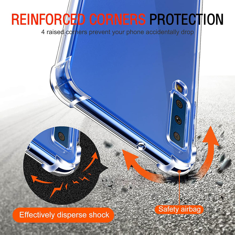 Coque pour Samsung Galaxy A7 (2018) A750, Techsuit, Anti-choc Claire, Transparente