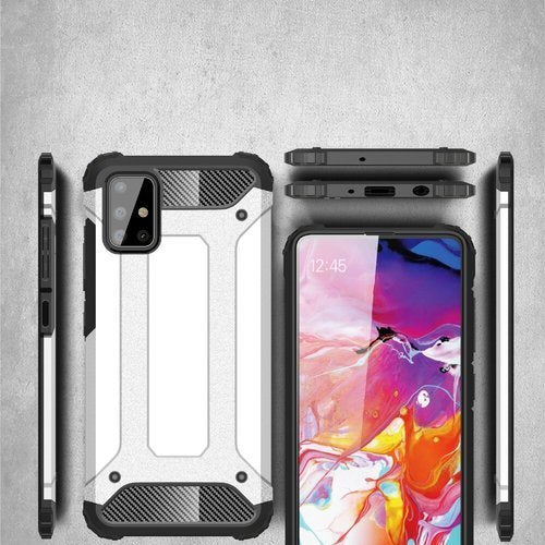 Coque pour Samsung Galaxy A71 A715, Techsuit, Hybrid Armor, Noire