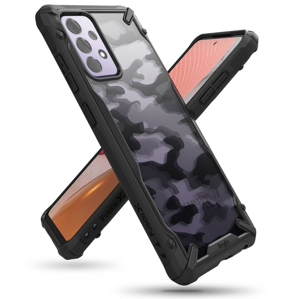 Étui pour Samsung Galaxy A72 A725 / A72 5G A726, Ringke, Fusion X Design, Camouflage