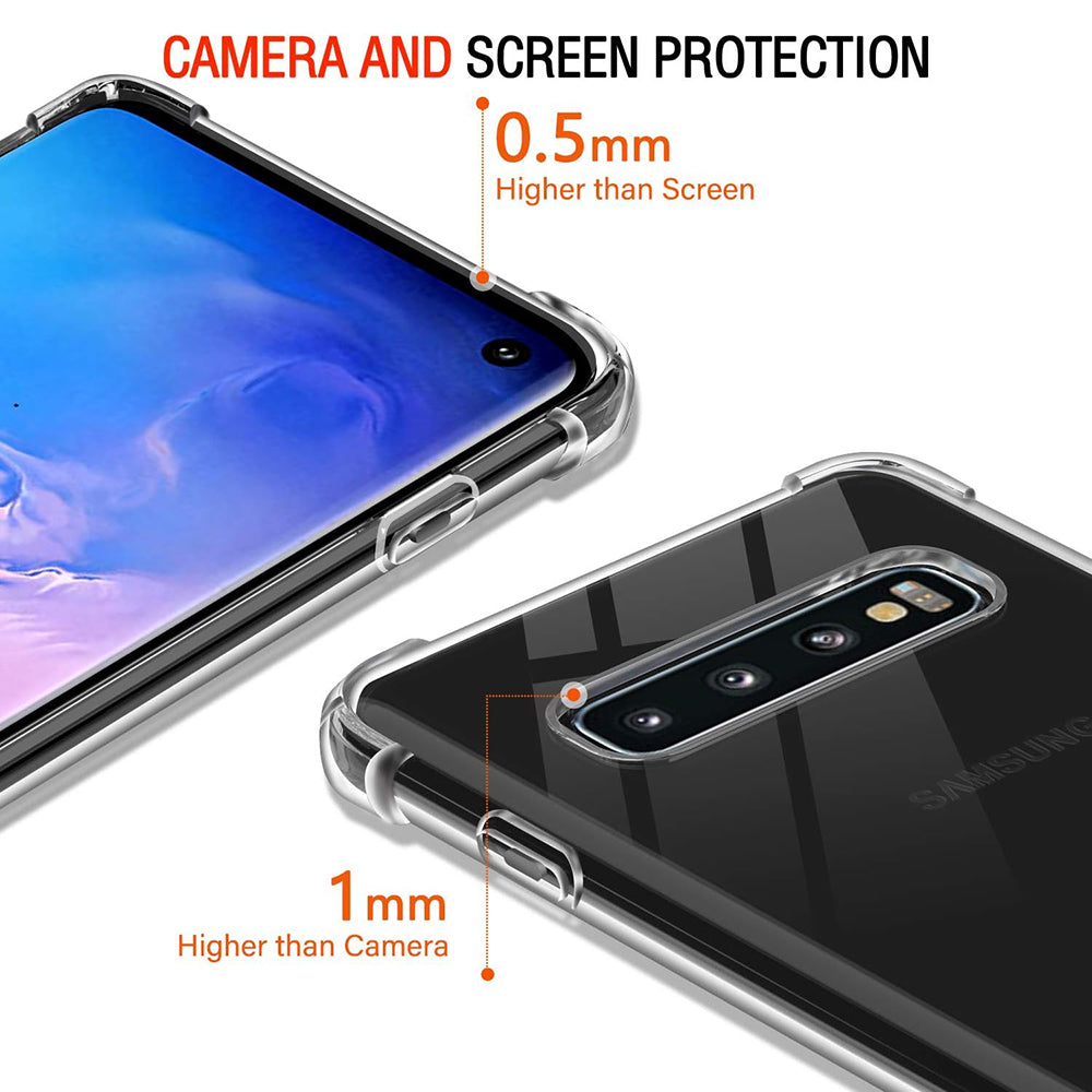 Coque pour Samsung Galaxy S10 G973, Techsuit, Anti-choc Claire, Transparente