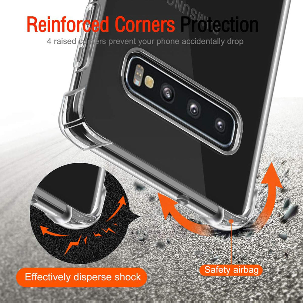 Coque pour Samsung Galaxy S10 G973, Techsuit, Anti-choc Claire, Transparente