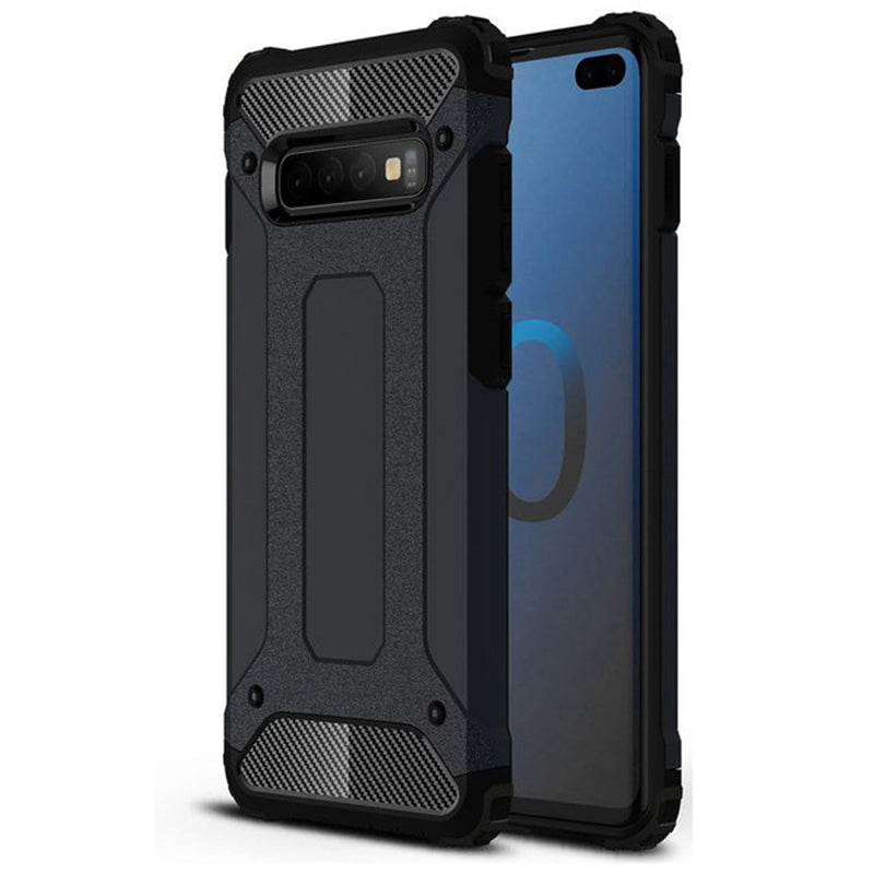Coque pour Samsung Galaxy S10+ G975, Techsuit, Hybrid Armor, Noire