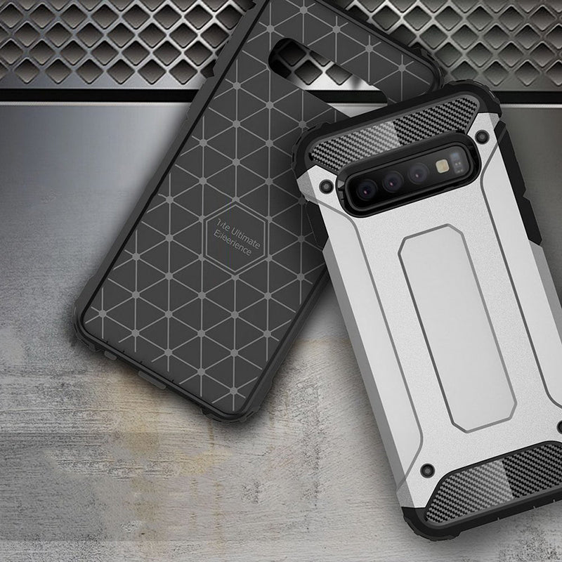 Coque pour Samsung Galaxy S10+ G975, Techsuit, Hybrid Armor, Noire
