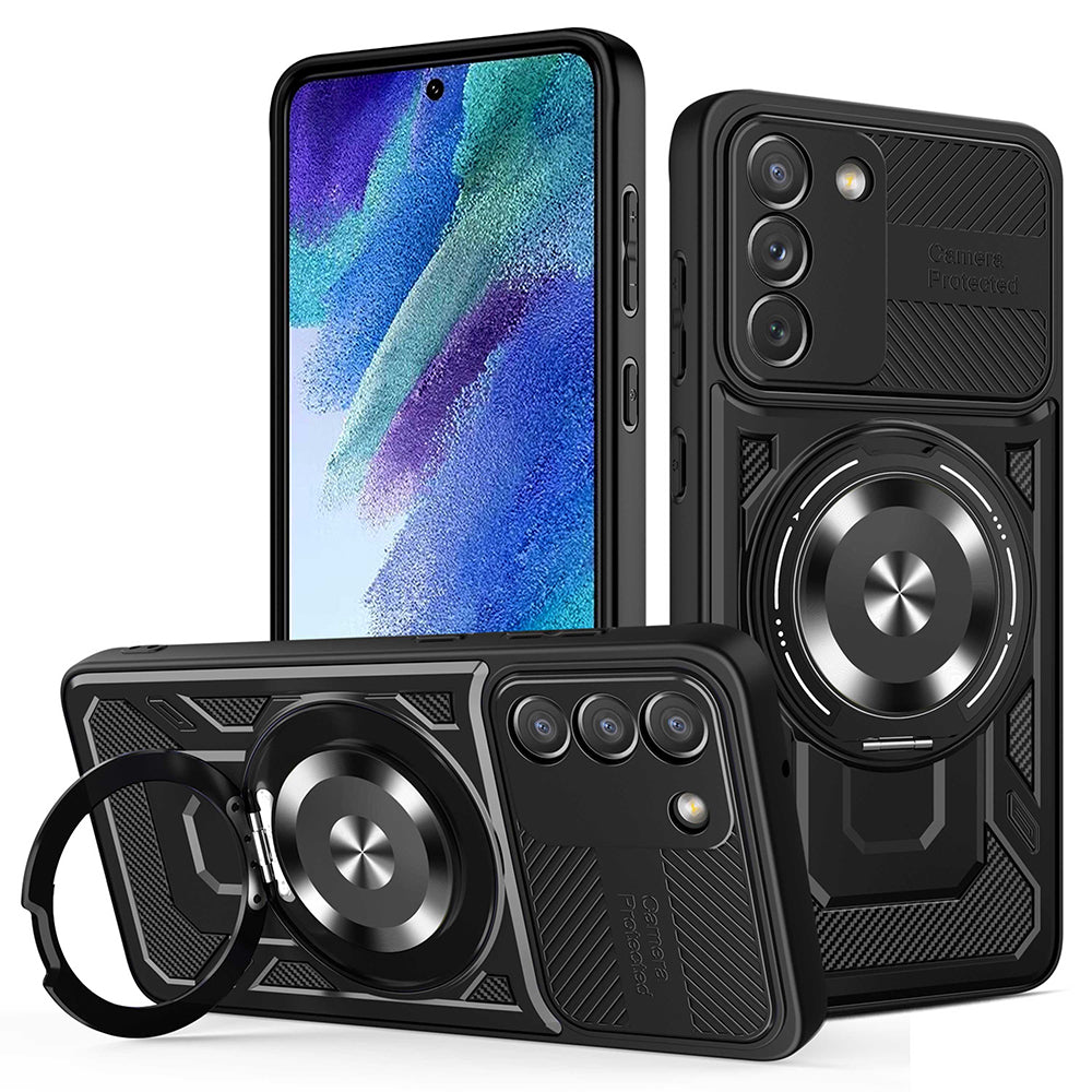Coque pour Samsung Galaxy S21 FE 5G G990, Techsuit, RuggedCam, Noire