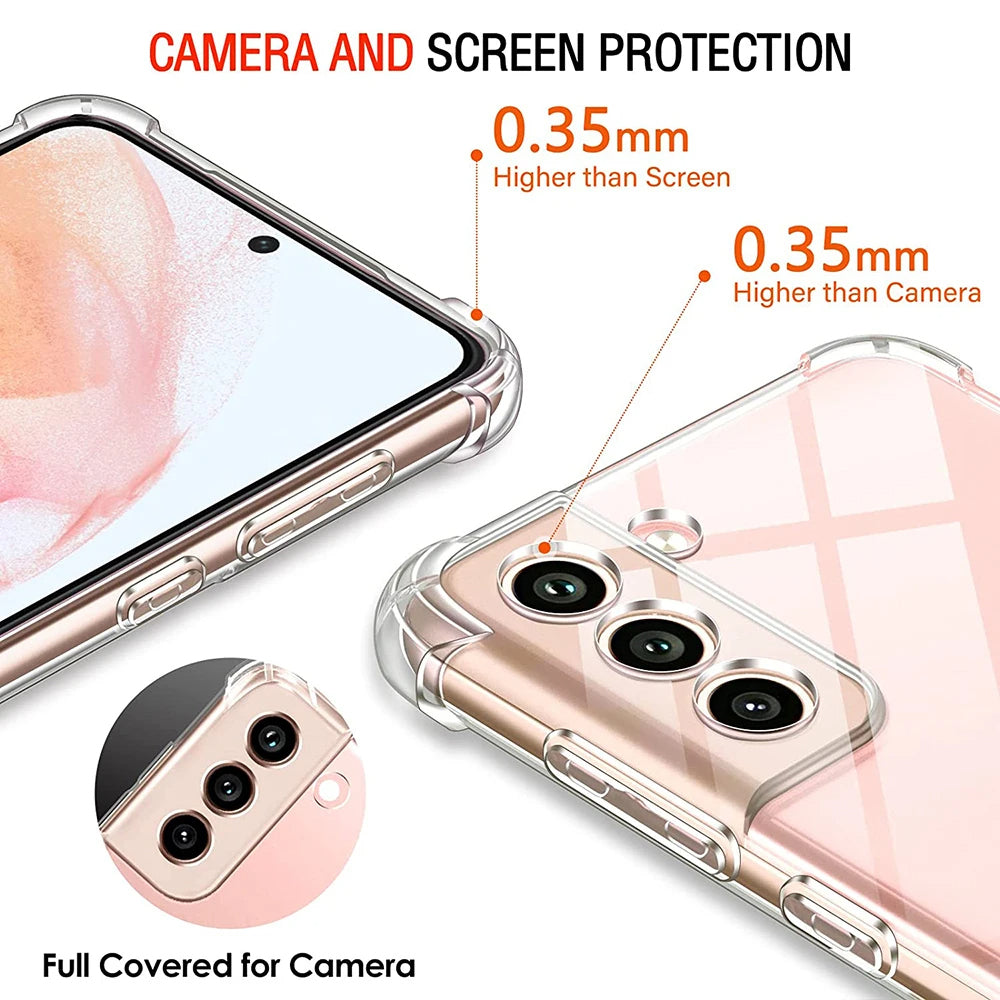 Coque pour Samsung Galaxy S21 FE 5G G990, Techsuit, Anti-choc Claire, Transparente