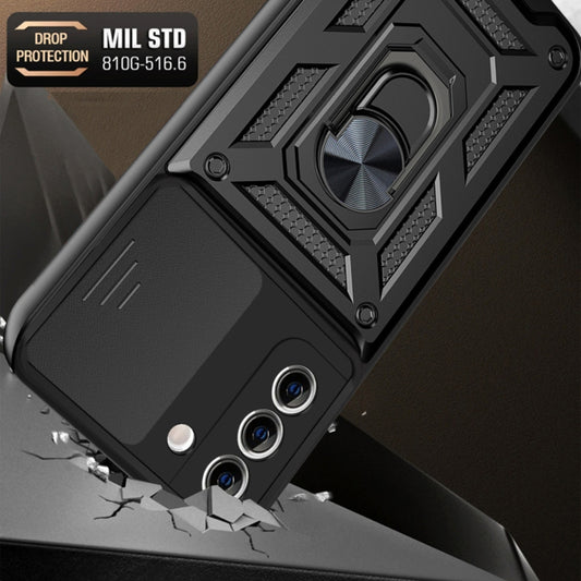 Hoes voor Samsung Galaxy S21+ 5G G996, Techsuit, CamShield, Zwart